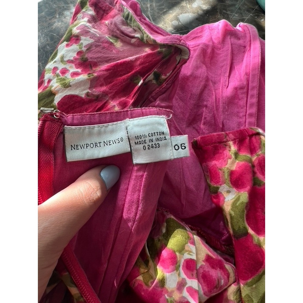 Newport News Floral Strapless Sweetheart Neckline Dress Women Size 6 - Picture 4 of 4
